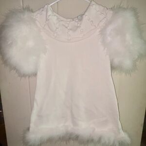 Petite Maison Kids Ella Knit White Feather Dress